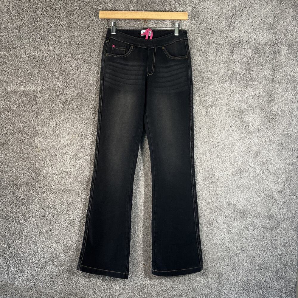 Pajama Jeans Black Stretch Denim Pull On Jeans Bootcut Womens XXS (00) NWT